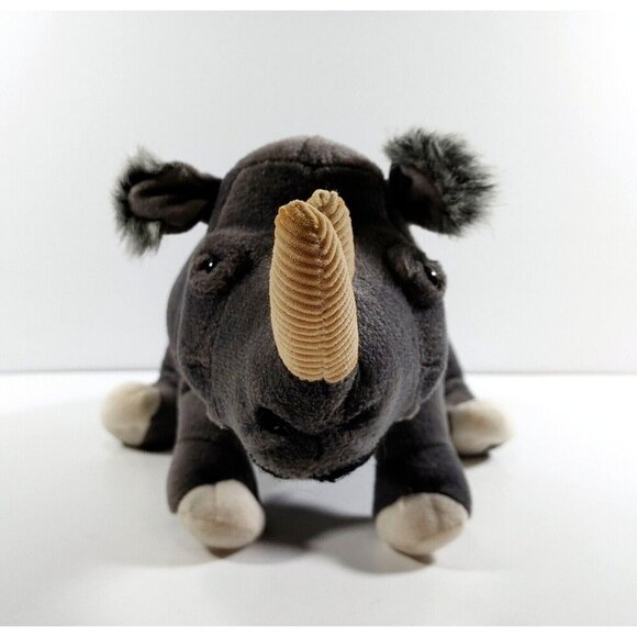 Best Made Toys Vintage Rhinoceros Plush Rhino Stuffed Animal Gray Realistic - Picture 2 of 4